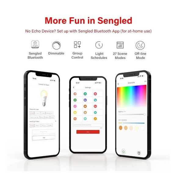 Sengled Alexa Light Bulb, S1 Auto Pairing with Alexa Devices, Warm Smart Light - Picture 6 of 8